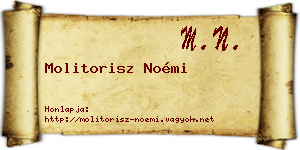 Molitorisz Noémi névjegykártya